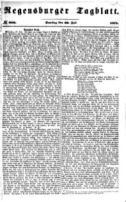 Regensburger Tagblatt Samstag 29. Juli 1871