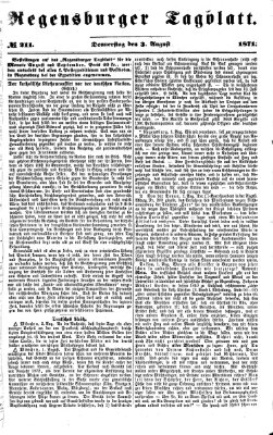 Regensburger Tagblatt Donnerstag 3. August 1871