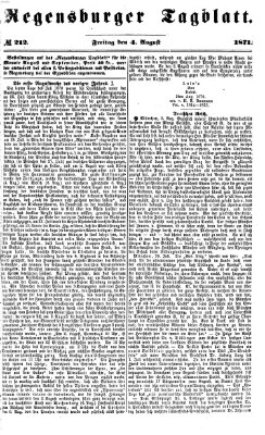 Regensburger Tagblatt Freitag 4. August 1871