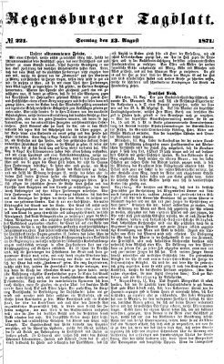 Regensburger Tagblatt Sonntag 13. August 1871