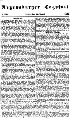 Regensburger Tagblatt Freitag 18. August 1871