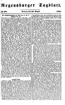 Regensburger Tagblatt Sonntag 20. August 1871