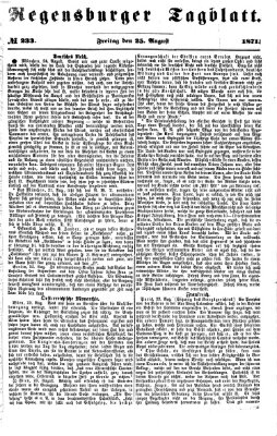 Regensburger Tagblatt Freitag 25. August 1871