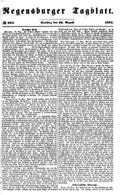 Regensburger Tagblatt Samstag 26. August 1871