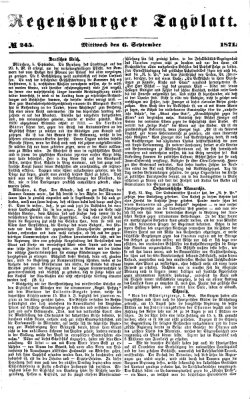 Regensburger Tagblatt Mittwoch 6. September 1871