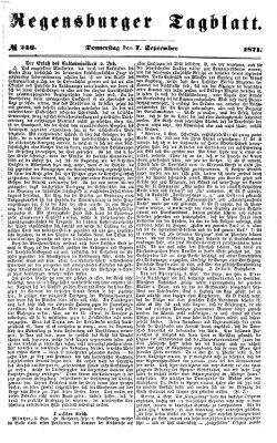 Regensburger Tagblatt Donnerstag 7. September 1871