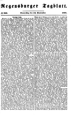 Regensburger Tagblatt Donnerstag 14. September 1871