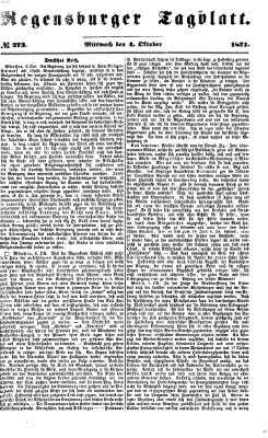 Regensburger Tagblatt Mittwoch 4. Oktober 1871