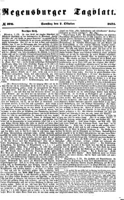 Regensburger Tagblatt Samstag 7. Oktober 1871