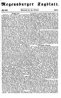 Regensburger Tagblatt Mittwoch 11. Oktober 1871