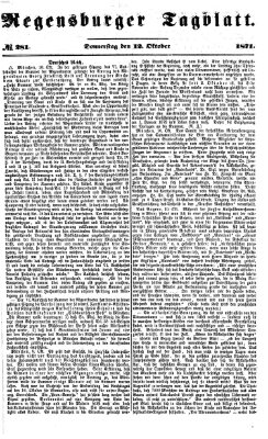 Regensburger Tagblatt Donnerstag 12. Oktober 1871