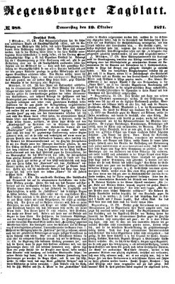 Regensburger Tagblatt Donnerstag 19. Oktober 1871