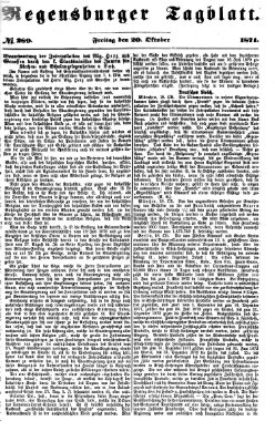 Regensburger Tagblatt Freitag 20. Oktober 1871