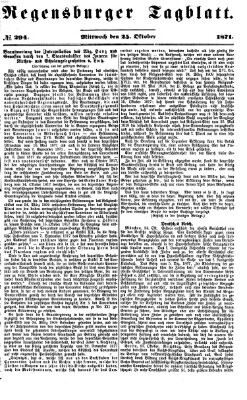 Regensburger Tagblatt Mittwoch 25. Oktober 1871