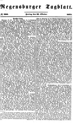 Regensburger Tagblatt Freitag 27. Oktober 1871