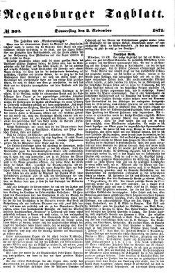 Regensburger Tagblatt Donnerstag 2. November 1871