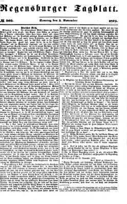 Regensburger Tagblatt Sonntag 5. November 1871