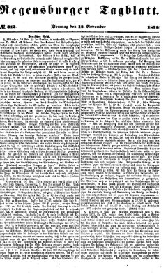 Regensburger Tagblatt Sonntag 12. November 1871