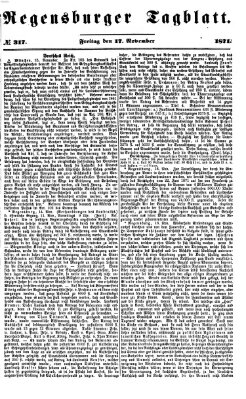 Regensburger Tagblatt Freitag 17. November 1871