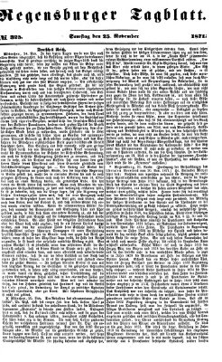 Regensburger Tagblatt Samstag 25. November 1871