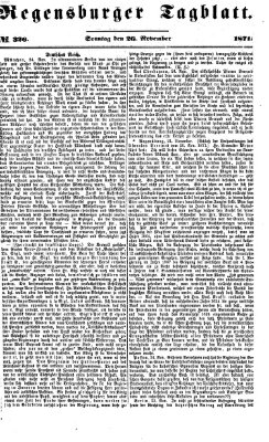 Regensburger Tagblatt Sonntag 26. November 1871