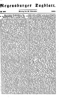 Regensburger Tagblatt Montag 27. November 1871