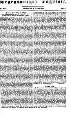 Regensburger Tagblatt Freitag 1. Dezember 1871