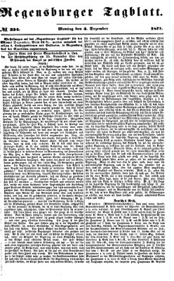 Regensburger Tagblatt Montag 4. Dezember 1871