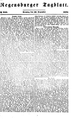 Regensburger Tagblatt Sonntag 10. Dezember 1871