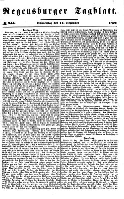 Regensburger Tagblatt Donnerstag 14. Dezember 1871