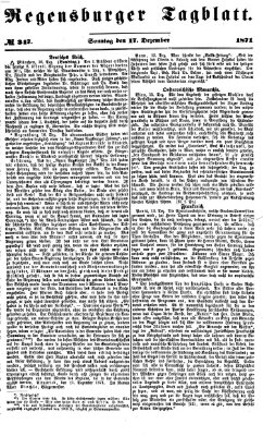 Regensburger Tagblatt Sonntag 17. Dezember 1871