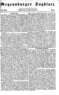 Regensburger Tagblatt Mittwoch 20. Dezember 1871