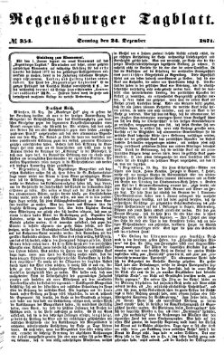 Regensburger Tagblatt Sonntag 24. Dezember 1871