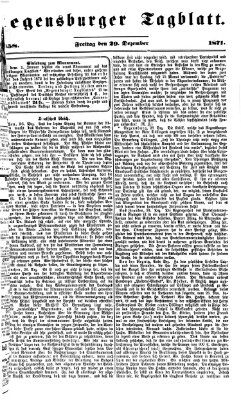 Regensburger Tagblatt Freitag 29. Dezember 1871