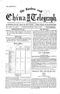 The London and China telegraph Montag 2. Januar 1871