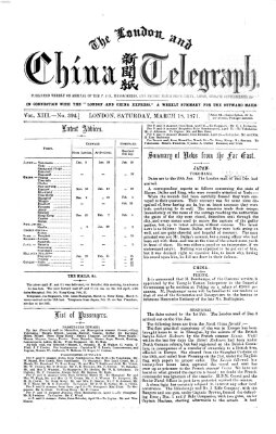 The London and China telegraph Samstag 18. März 1871