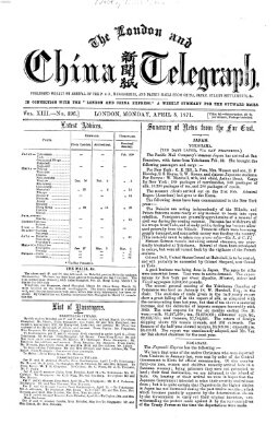 The London and China telegraph Montag 3. April 1871