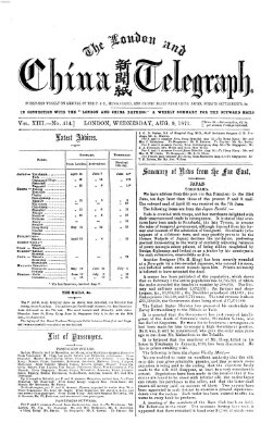 The London and China telegraph Mittwoch 9. August 1871