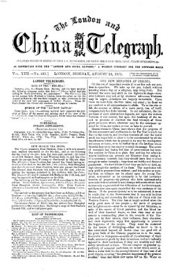 The London and China telegraph Montag 14. August 1871