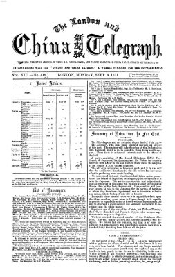 The London and China telegraph Montag 4. September 1871