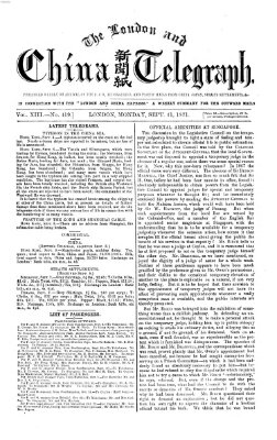 The London and China telegraph Montag 11. September 1871