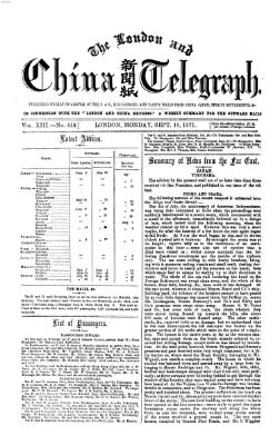 The London and China telegraph Montag 18. September 1871