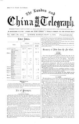 The London and China telegraph Montag 25. September 1871