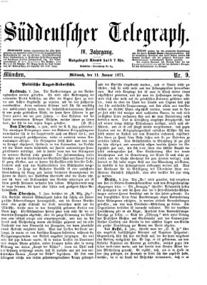 Süddeutscher Telegraph Mittwoch 11. Januar 1871