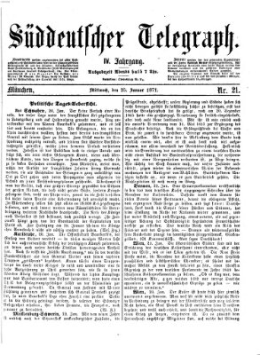 Süddeutscher Telegraph Mittwoch 25. Januar 1871