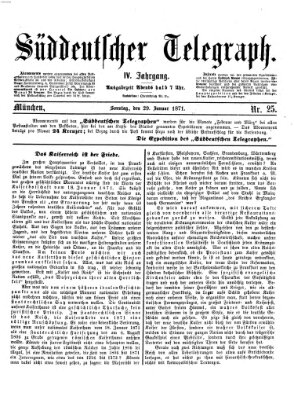 Süddeutscher Telegraph Sonntag 29. Januar 1871