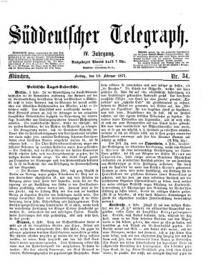 Süddeutscher Telegraph Freitag 10. Februar 1871