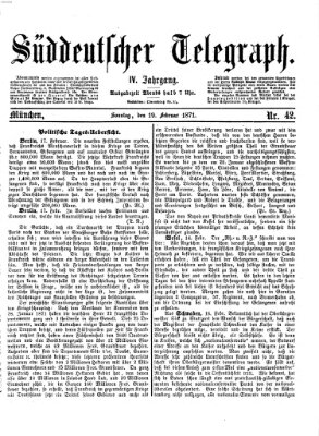 Süddeutscher Telegraph Sonntag 19. Februar 1871