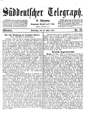 Süddeutscher Telegraph Donnerstag 23. März 1871