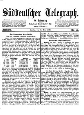 Süddeutscher Telegraph Sonntag 26. März 1871